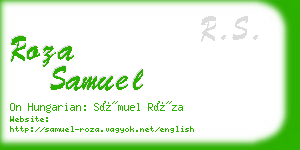 roza samuel business card